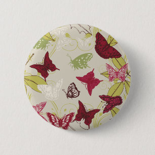 Butterfly - Sjabloon aanpassen Ronde Button 5,7 Cm