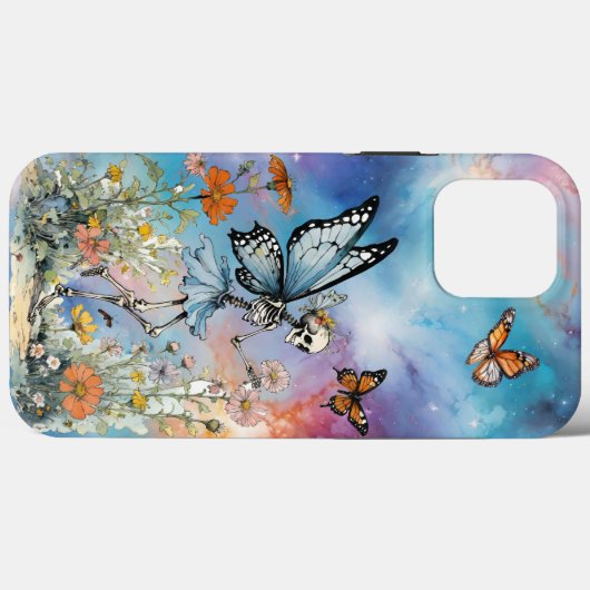 Butterfly Skeleton Fairy Pastel Marble Galaxy Case-Mate iPhone Case (Achterkant (horizontaal))