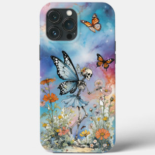 Butterfly Skeleton Fairy Pastel Marble Galaxy Case-Mate iPhone Case