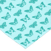 Butterfly sketch, Aqua en Turquoise Korte Tafelloper (Hoek)