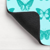 Butterfly sketch, aqua en turquoise muismat (Hoek)
