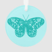 Butterfly sketch, aqua en turquoise ornament (achterkant)