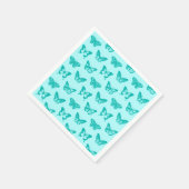 Butterfly sketch, aqua en turquoise servet (Hoek)