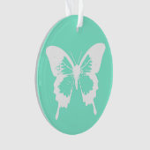 Butterfly sketch, aqua en white ornament (voorkant)