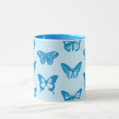Butterfly sketch, cerulean and sky blue mok (Midden)