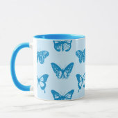 Butterfly sketch, cerulean and sky blue mok (Links)