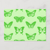 Butterfly sketch, kalkgroen briefkaart (Voorkant)