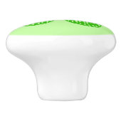 Butterfly sketch, kalkgroen keramische knop (Zijkant)