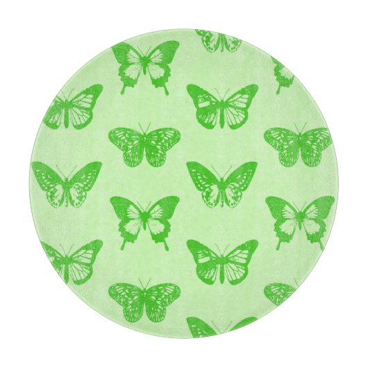 Butterfly sketch, kalkgroen snijplank (Voorkant)