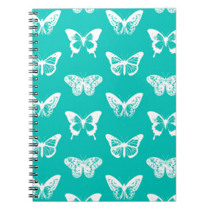 Butterfly sketch, turquoise en white notitieboek