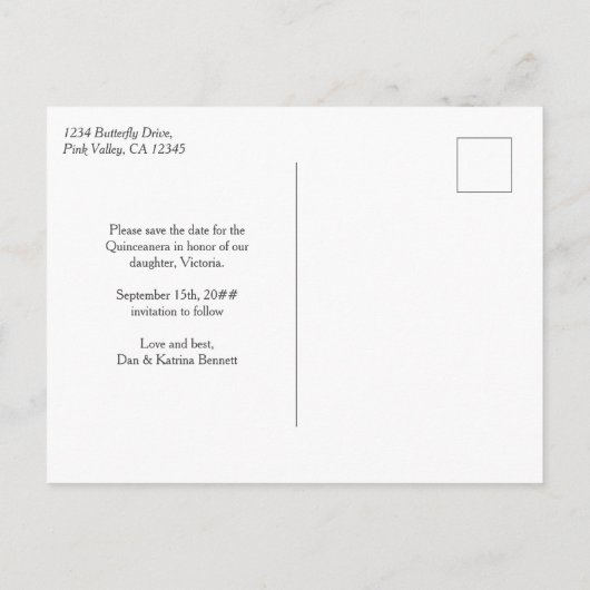 Butterfly Skies Coral Gold Confetti Save the Date Aankondigingskaart (Achterkant)