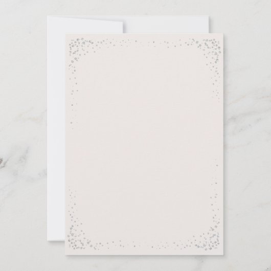 Butterfly Skies Roze Zilver Confetti Baby shower Kaart (Achterkant)