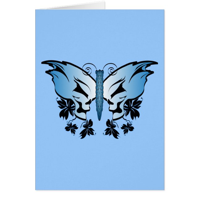 Butterfly Skull - Blue (Voorkant)