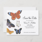 Butterfly slaat de datum op - illustratie save the date (Voorkant)