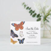 Butterfly slaat de datum op - illustratie save the date (Staand voorkant)