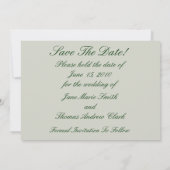 Butterfly slaat de datum op save the date (Achterkant)