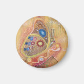 Butterfly Small, 1¼ inch Ronde Magnet (Voorkant)