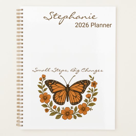 Butterfly Small Steps Big Changes Planner (Voorkant)