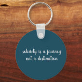 butterfly sobriety symbol aluminu round keychain (Achterkant)