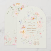 Butterfly Soft Floral Girls Kids 8th Birthday  Kaart (Voorkant / Achterkant)