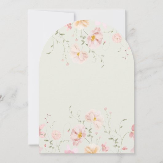 Butterfly Soft Floral Girls Kids 8th Birthday  Kaart (Achterkant)