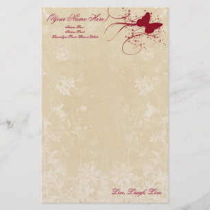 Butterfly Sparkle Persoonlijke briefpapier