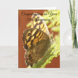 Butterfly Specialized 70th Wedding Jubileum Kaart