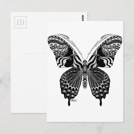 Butterfly Spirit Animal Briefkaart (Voorkant / Achterkant)