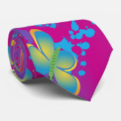 Butterfly Splash Stropdas (Opgerold)