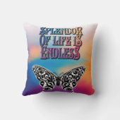 Butterfly Splendor of Life is eindeloos design Kussen (Achterkant)