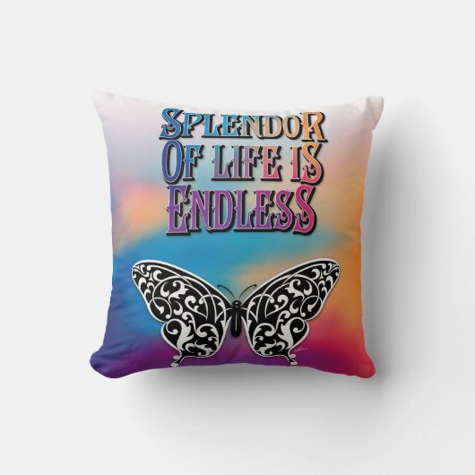 Butterfly Splendor of Life is eindeloos design Kussen (Voorkant)