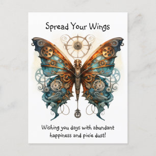 Butterfly Spreid je vleugels veel succes Briefkaart