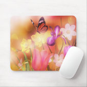 Butterfly Spring sun dans mousepad Muismat (Met muis)