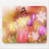 Butterfly Spring sun dans mousepad Muismat (Voorkant)