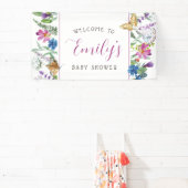 Butterfly Spring Wildflower Baby shower Spandoek (Insitu)