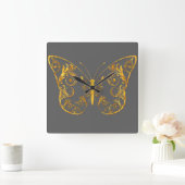  Butterfly Square Wall klok (Huis)