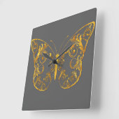  Butterfly Square Wall klok (Hoek)