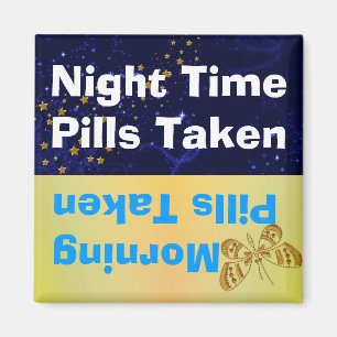Butterfly & Stars Medicinal Reminder Magnet