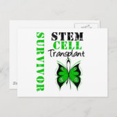 Butterfly - Stem Cell Transplant Survivor Briefkaart (Voorkant / Achterkant)