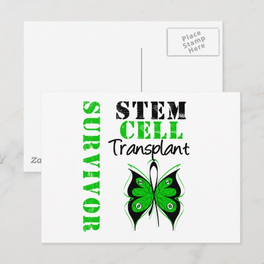 Butterfly - Stem Cell Transplant Survivor Briefkaart (Voorkant / Achterkant)