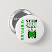 Butterfly - Stem Cell Transplant Survivor Ronde Button 5,7 Cm (Voorkant /achterkant)