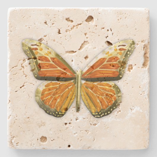 Butterfly Stenen Onderzetter (Voorkant)