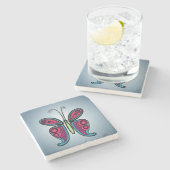 Butterfly Stenen Onderzetter (Zijkant)
