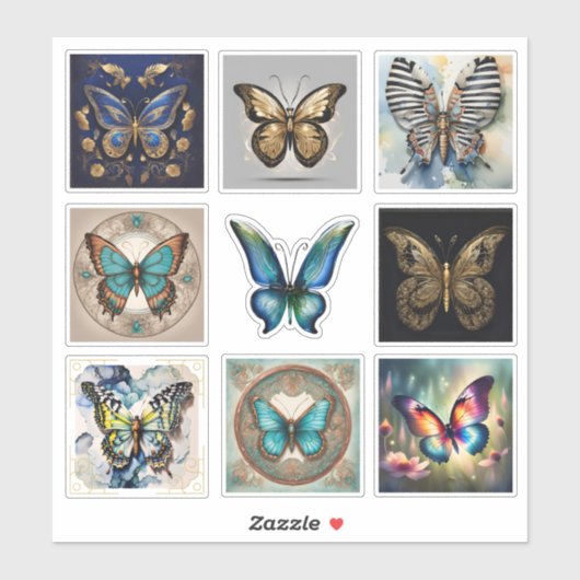 Butterfly Sticker Collectie (Vel)