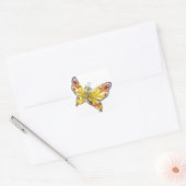 Butterfly-sticker/Cute Cartoon-Butterfly Vierkante Sticker (Envelop)