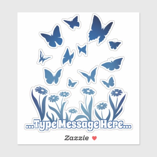 Butterfly Sticker Personalized Butterfly Decal (Vel)