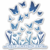 Butterfly Sticker Personalized Butterfly Decal (Voorkant)