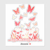 Butterfly Sticker Personalized Butterfly Decals (Vel)