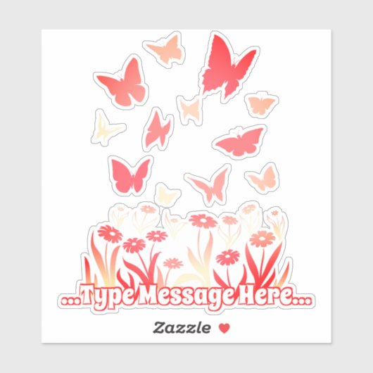 Butterfly Sticker Personalized Butterfly Decals (Vel)