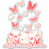 Butterfly Sticker Personalized Butterfly Decals (Voorkant)